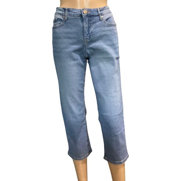 Nine West Pants - Nine West Chrystie Mid-Rise Stretch Denim Capri Jeans – Medium Wash size 4
